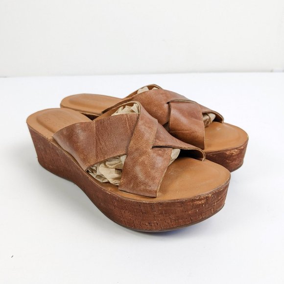Kork-Ease Sabrina Leather Strappy Platform Sandal Brown Size 6/36.5 - Picture 2 of 16